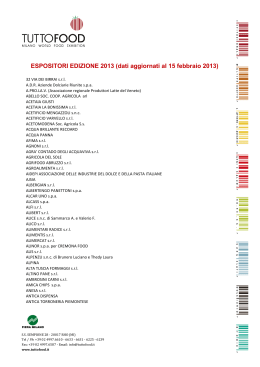 ESPOSITORI EDIZIONE 2013 - Camera di Commercio Italiana per
