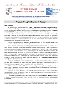 Laboratori territoriali 2013-2014 - Arcidiocesi di Messina Lipari S
