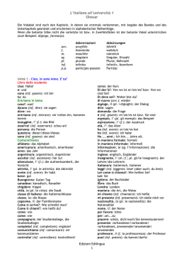 L`italiano all`universit&agrave; 1 Glossar