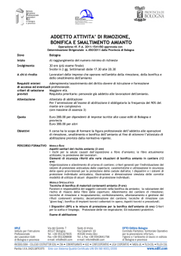 addetto attivita` di rimozione, bonifica e smaltimento amianto