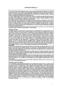 SAN PAOLO IMI S.p.A. - group.intesasanpaolo.com