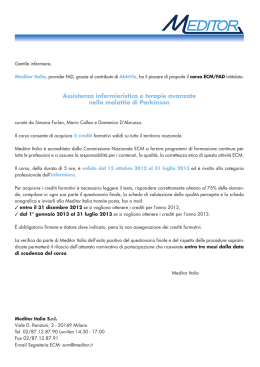 Corso FAD Parkinson - torna al sito nursingcity