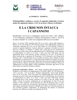E LA CRISI NON INTACCA I CAPANNONI