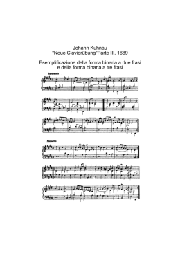 Johann Kuhnau "Neue Clavier&ugrave;bung"Parte III, 1689