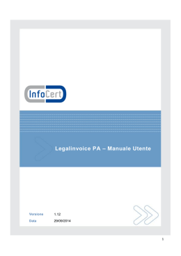 Legalinvoice PA &ndash; Manuale Utente