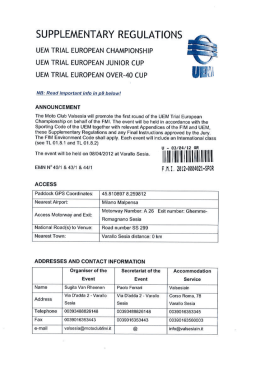 SUPPLEMENTARY REGULATIONS