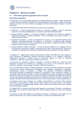 Paragrafo 6 &ndash; Rischio di credito
