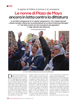 Le nonne di Plaza de Mayo ancora in lotta contro la dittatura