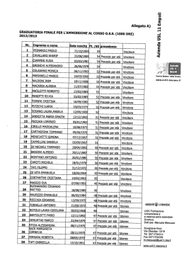 Allegato A) - Agenzia per la Formazione - Azienda Usl 11