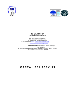 Carta dei Servizi - Provincia Regionale di Catania
