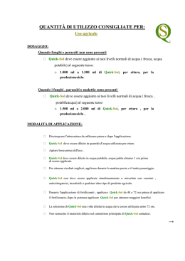 Uso domestico - Quick-Sol