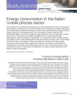 Energy consumption in the Italian