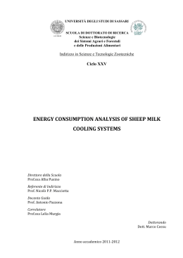 energy consumption analysis of sheep milk cooling systems