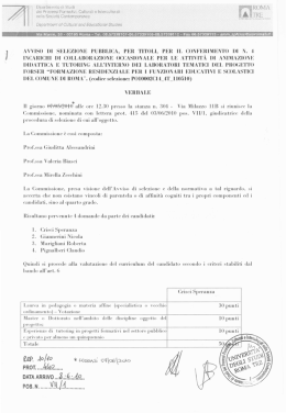 incarichi di collaborazione occasionale per le attivit&agrave; di animazione