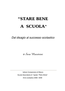 stare bene a scuola - Istituto Comprensivo Montemarciano