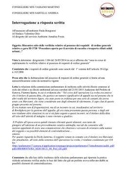 Interrogazione a risposta scritta