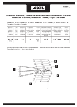 Antena UHF de exterior / Antenne UHF exterieure trinappe