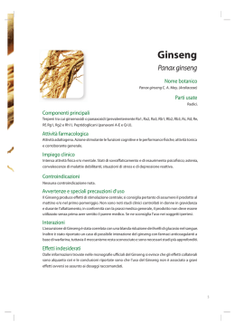 Ginseng - Piante medicinali: Indice