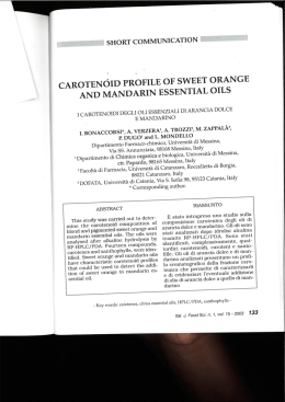 carotenùid profile of sweet orange and mandarin essential oils