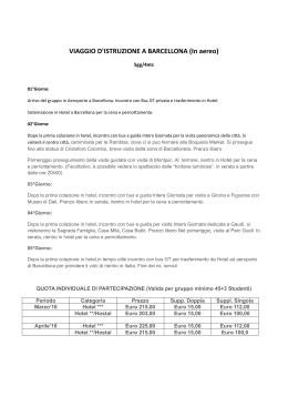 VIAGGIO D`ISTRUZIONE A BARCELLONA (In aereo)