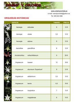 ORQUIDEAS BOTÁNICAS