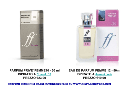 PARFUM PRIVE` FEMME10 - 50 ml ISPIRATO A