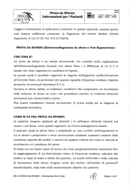 Test da sforzo al cicloergometro - PERUGIA CHECK