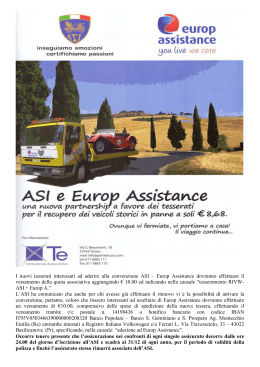 convenzione ASI – Europ Assistance