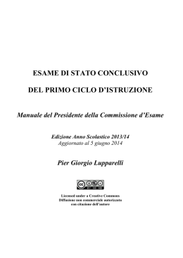 Manuale del Presidente di Commissione d`Esame 2014