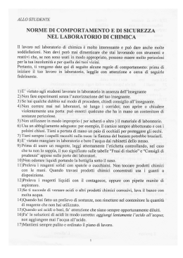 Laboratorio Norme di Sicurezza