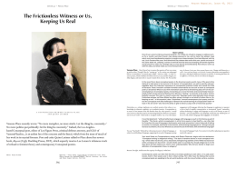 The Frictionless Witness or Us, Keeping Us Real