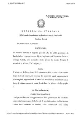 N. 00262/2015 REG.RIC. Pagina 1 di 4
