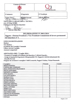 L`estensore ` Il Segretario Il Presidente - Quartiere 3