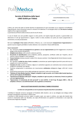 visita agonistica minorenni in convenzione