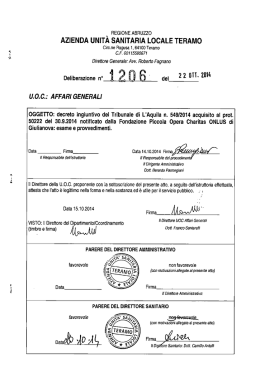 ` REGIONE ABRUZZO AZIENDA UNITA SANITARIA