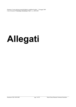 Bibliografia, sitografia e documenti allegati