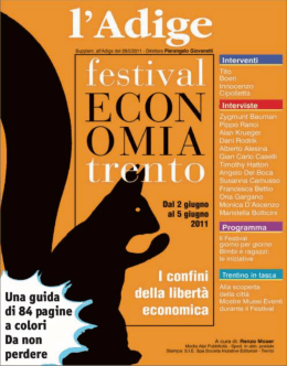 l`Adige - 29 maggio 2011 - Festival Economia 2011