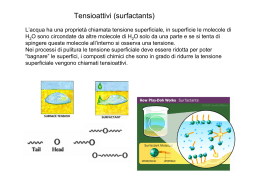 Tensioattivi (surfactants)