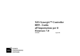 XES Synergix&trade; Controller 8855 - Guida all`impostazione