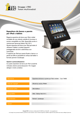 Espositore da banco e parete per iPad e tablets