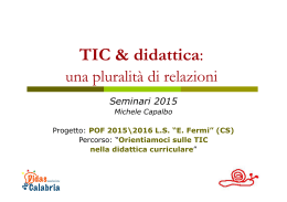 TIC & didattica: - Liceo Scientifico Statale E. Fermi
