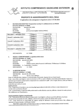 ISTITUTO COMPRENSIVO GIUDICARI iii ESTERIORI