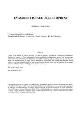evasione fiscale delle imprese - Dipartimento di Scienze Economiche