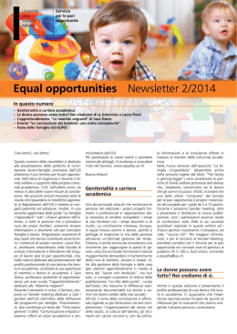 Equal opportunities Newsletter 2/2014