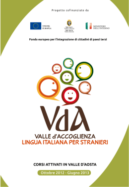 corsi attivati in valle d`aosta Ottobre 2012