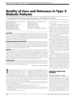 Quality of Care and Outcomes in Type 2 Diabetic