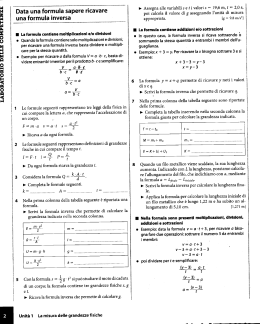 Data una formula sapere ricavare una formula inversa