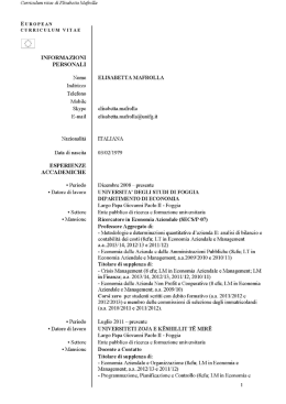 INFORMAZIONI PERSONALI