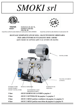 MANUALE DI MANUTENZIONE ORDINARIA SMOKI