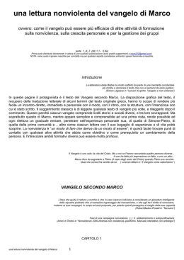 una lettura nonviolenta del vangelo di Marco